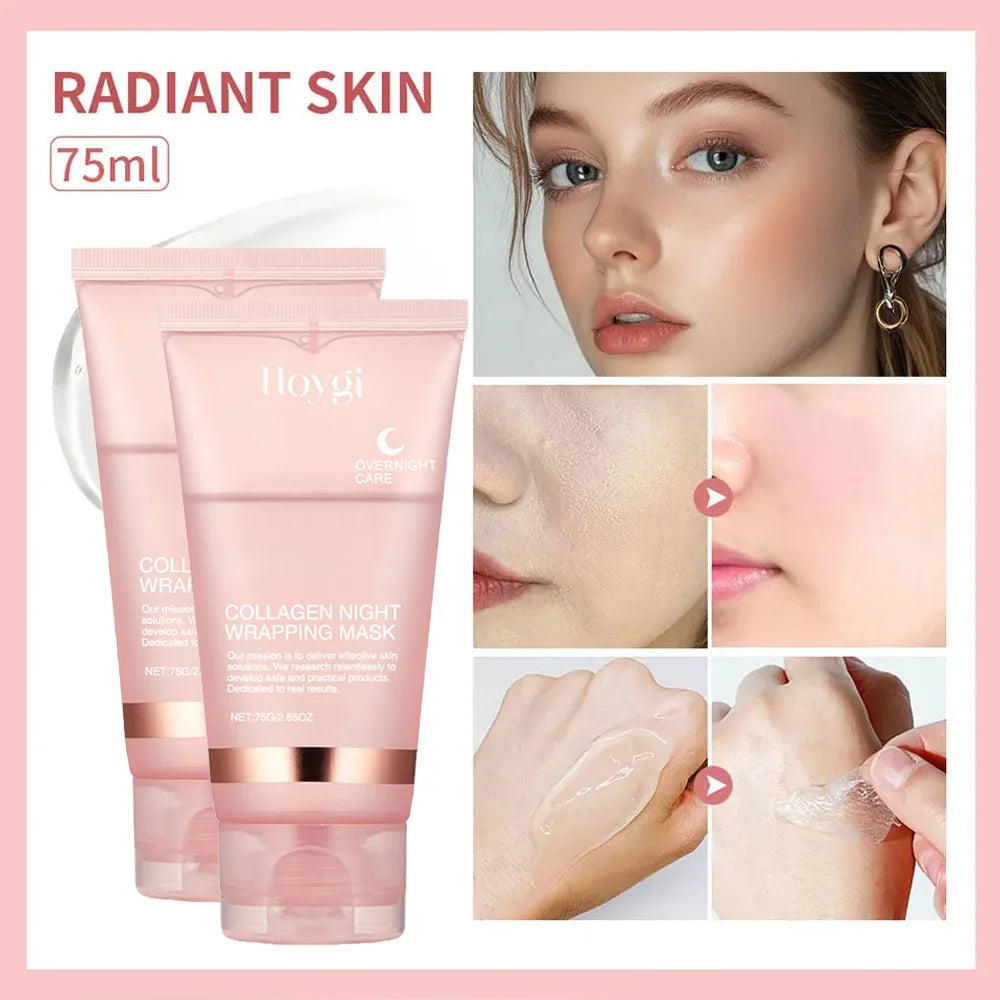 Korean Deep Collagen Mask Peel Off Mask Face Anti Wrinkle Lifting Skin Care Masks Bio Pack Night Wrapping Woman Overnight Skin
